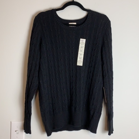 NEW St. John's Bay Classic Cable Crew Neck Sweater - Picture 3 of 9